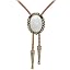 Brown White Bolo Tie