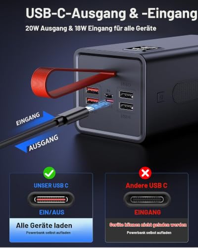 90000mAh Power Bank, 30W Powerbank Camping Schnellladung Große Kapazität – Ansicht 5