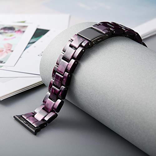 Image of BINLUN Compatible with Apple Watch Bands 38mm 40mm 41mm 42mm 44mm 45mm 46mm 49mm for Women Men Lightweight Resin Watch Straps Compatible with iWatch Series 11 /10 /9 /8 /7 /6 /5 /4 /3 /2 /1 /Ultra3 2 1 /SE3 2 1