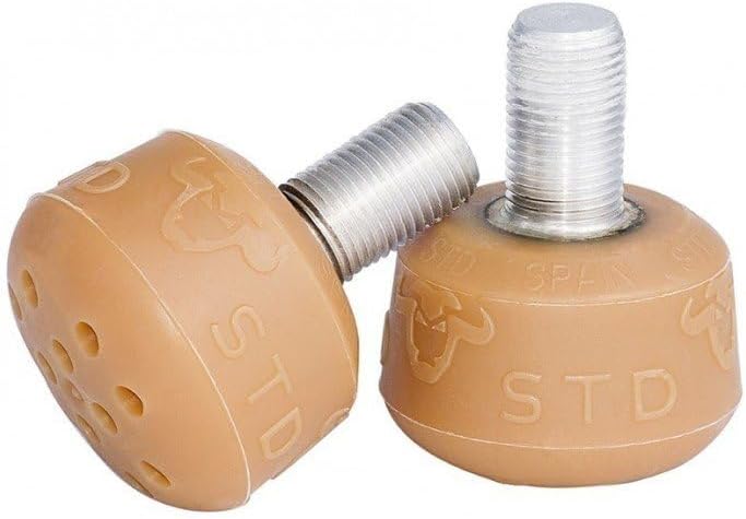 L'Estel Skates - STD Skates & Wheels - Pair of Brakes with European Thread 16/1.25mm or Imperial Thread 5/8" Elite Series Amber - Figure Skating Wheels