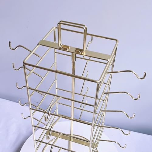 Expositor de gafas de varias posiciones y soporte de metal dorado 4