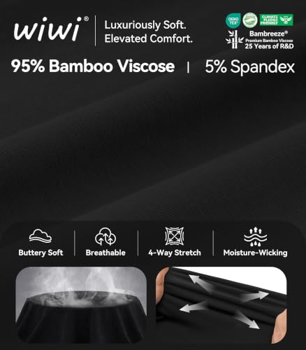 Image of WiWi Bamboo Viscose womens capri pants Wide Leg Pajama Super Soft Lounge knit Sleep shorts Cooling Pj Bottoms S-XXL