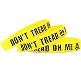 SayitBands 3 Don't Tread on Me Wristband Bracelets Gadsden Flag Design