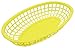 Set of 12 Yellow Oval Fast Food/Deli Baskets, 9.25 by 6-Inch, Black Duck Brand Yellow (12)
