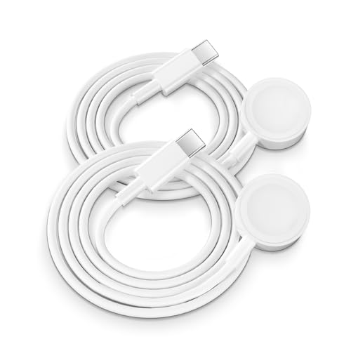 weiship for Apple Watch Charger Cable USB C 2Pack Wireless Magnetic chargerFast Charging Charger Watch cord Compatible with iWatch Series 11/10/9/8/7/6/5/4/3/2 Ultra 3/SE white Cable - 2X - 1M