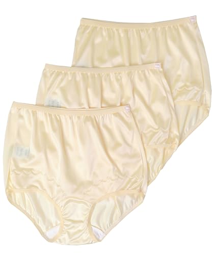 Image of Dixie Belle Women's Underwear Nylon Brief High Waist Scallop Trim 3-Pack 719