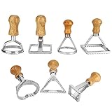 Photo Gallery herchr 7pcs stamp maker cutter, ravioli cutter stamps pasta press pasticceria cutter stampo per biscotti con manico in legno per strumenti di cottura fai da te Photo Gallery herchr 7pcs stamp maker cutter, ravioli cutter stamps pasta press pasticceria cutter stampo per biscotti con manico in legno per strumenti di cottura fai da te