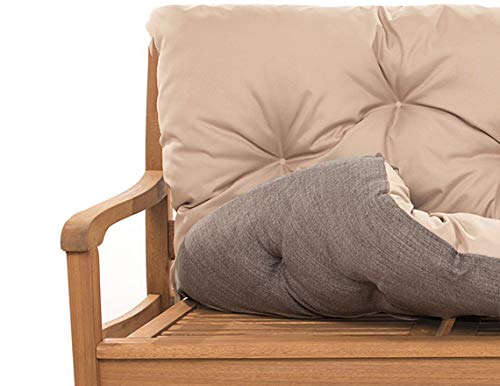 Cuscino Panca Giardino 170x60x50 Cm - Morbido, Lavabile, Per Esterno/Interno, Nero