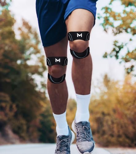 Image of 2 Pack Patella Knee Brace with Gel Pads,Adjustable Patellar Tendon Support Strap for Women and Men,Knee Pain Relief for Tennis,Running,Workout (Line patella knee brace, One Size)