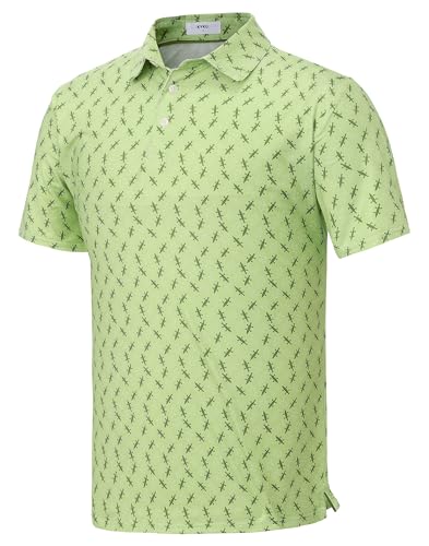 Polo de golf homme manches courtes extensible athlétique imprimé