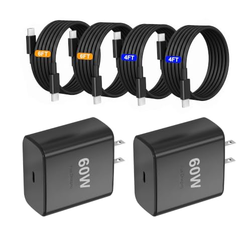 Image of USB C Fast Charger,2 Pack 60W Type C Charger with Galaxy S26 S25 S24 S23