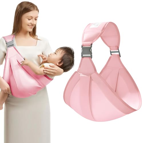 YDGAKN Rebozo para Cargar Bebe, Cangurera para Bebe Ajustable, Mochila ergonómica bebé transpirable, Porta bebé portátil, algodón ligero y transpirable,...