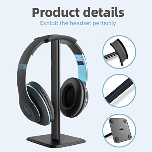 Alfresco Headphone Stand, Detachable Headset Holder with TPU Non-Slip Silicone Over-Ear Gaming Earbuds, Suitable for Table, Showcase