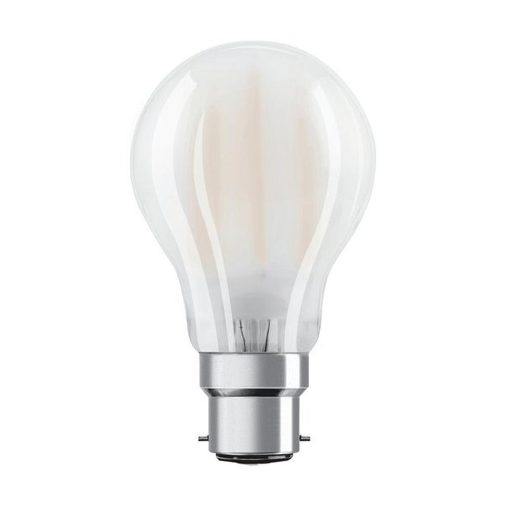 OSRAM LED Star Frosted Filament LED lamp, B22d Base, Warm White (2700K), Bulb Shape, Replacement Set for Conventional 75W Bulbs, 1-Pack