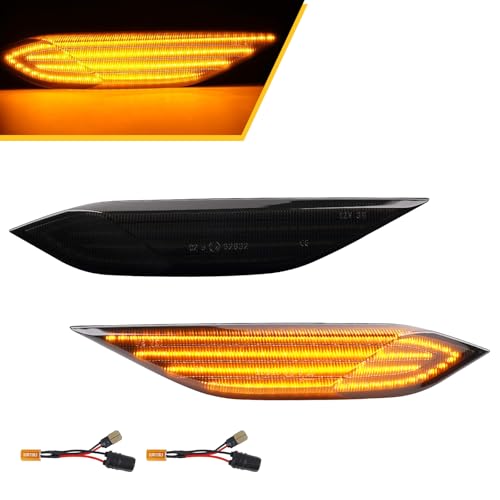 OZ-LAMPE Dynamiques Clignotant Latéral LED pour Porsche 958 Cayenne 2011-2014, Clignotant Latéraux avec Canbus Sans Erreur, Feux de Répétition Latéraux, 2...