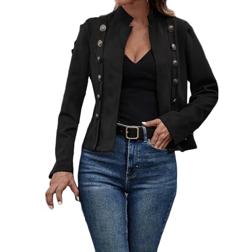 Cropped Suede Blazer Jacket for Women 2025 New Spring Fashion Casual Lightweight Petite Fitted Office Outwear Suit