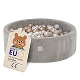 MISIOO Piscine Bebe 90x30cm avec 200 Boules - Piscine a Balle pour Bébé et Enfant - Pisc...