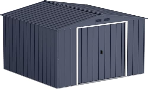 Duramax - caseta cobertizo jardín - ECO JAVEA 10X10 - Metal - color gris antracita