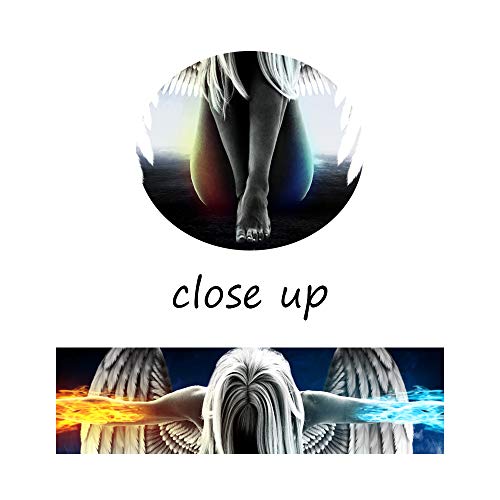 Yatsen Bridge 5 Panels Fire And Ice Sexy Angel Canvas Wall Art Abstract Girl With Wing Wall Art Painting Fashion Angel Home Posters With Wooden Frame For Living Room Bedroom Decor - 60''W X 32''H #TOP7