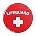 Lifeguard Red and White Pinback Button Pin