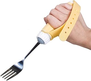 LZQBD Warto mieć – potrząsać ręką miękki uchwyt giętkie sztućce pomocnicze zastawa stołowa dla osób starszych niepełnosprawnych, udar hemiplegia rehabilitacja, choroba Parkinsona (kolor: Widelec)