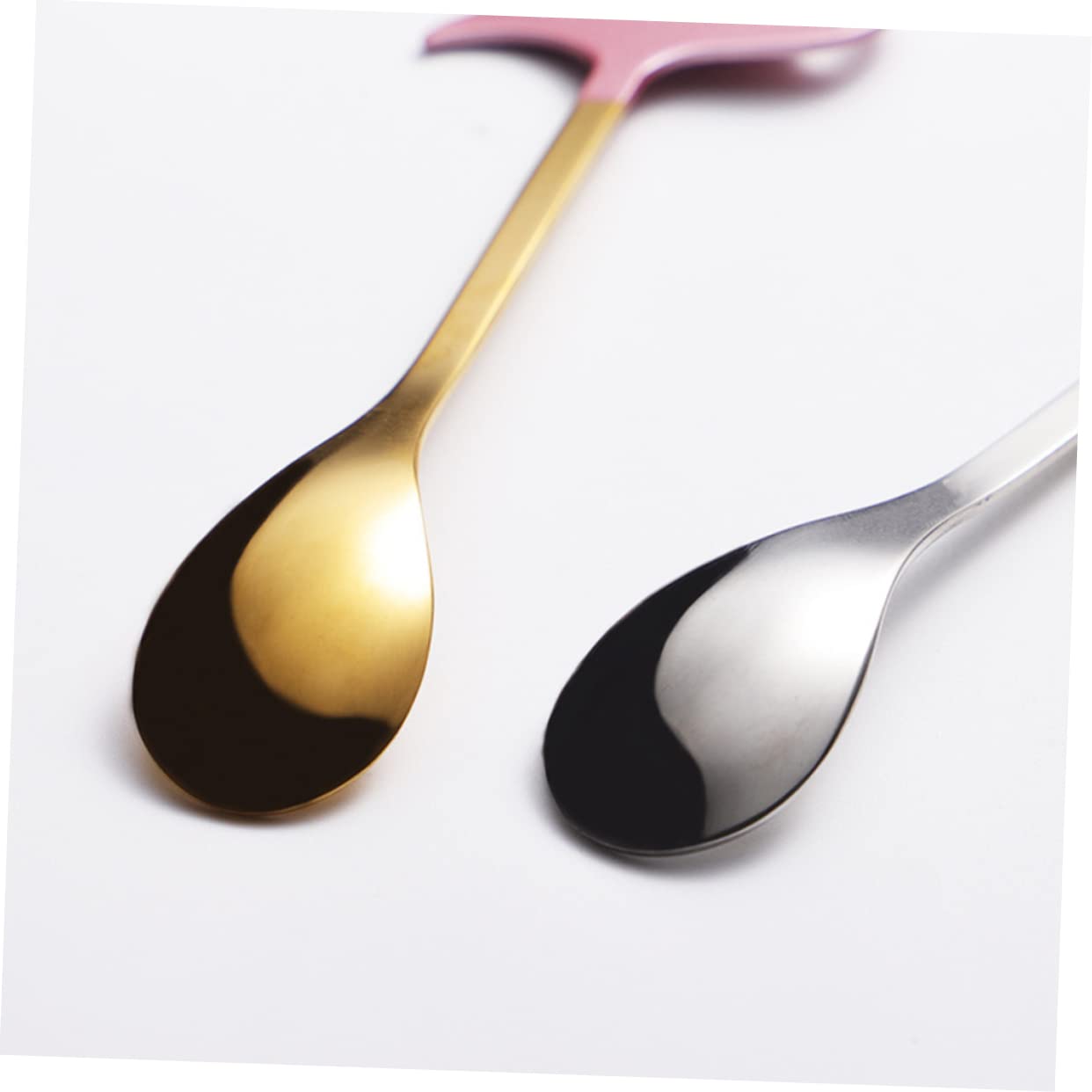 Amosfun 4-teiliges Flamingo Teelöffel Set - Edelstahl Rührlöffel Für Bar & Küche