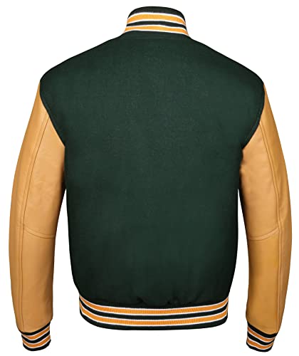 Image of Brutul Bee Original Leather Varsity Letterman Jackets Wool & Leather Original American Style Varsity Jackets