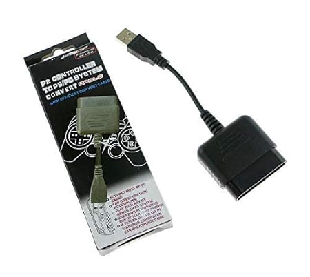 GAMENOPHOBIA Controller Converter Cable Cord USB Adapter for PS3 PC PS2 to PS3/PC