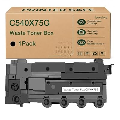 lenvalora C540X75G Waste Toner Bottle Replacement for Lexmark C540X75G for CS510de CS510dte CS517de CX310dn CX310n CX317dn CX410de CX410dte CX410e CX417de CX510de CX510dhe Printer 1 Pack