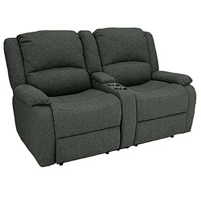 RecPro Charles Collection | 64" Double Recliner RV Sofa | RV Zero Wall Loveseat | Wall Hugger Recliner | RV Theater Seating | RV Furniture | RV Living Room (Slideout) Furniture | Cloth by RecPro