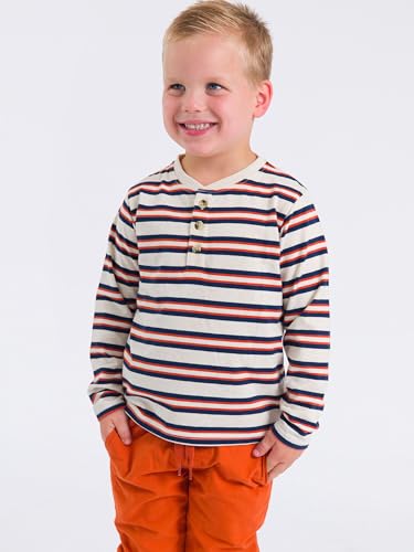Image of RUGGEDBUTTS Baby /Toddler Boys Long Sleeve Henley Tee - Knit Henley Shirt