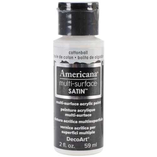 DecoArt Americana Multi-Surface Satin Acrylic Paint, 2-Ounce, Cotton Ball
