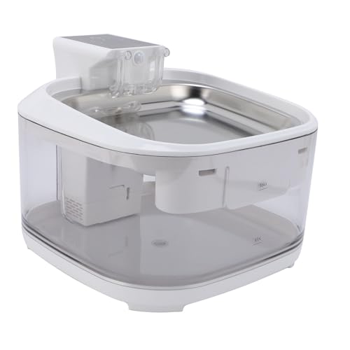 Fuente de agua para mascota ANGGREK, 4.5L, blanca miniatura 3