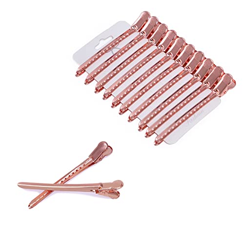 JOYOYO 20 Stück Entenschnabel-Haarspangen aus Metall, Krokodilklemmen, Krokodilklemmen, Locken-Clips, Haarstyling-Clips mit Löchern, 8,9 cm Haarteilung, Clips für Frauen und Mädchen Cover