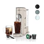 Ninja Pods & Grounds Single-Serve Coffee Maker, K-Cup Pod Compatible, Brews Grounds, Compact Design, 56-oz. Reservoir, 6-oz. Cup to 24-oz. Travel Mug Brew Sizes, Iced Coffee Maker, Stone, PB041ST