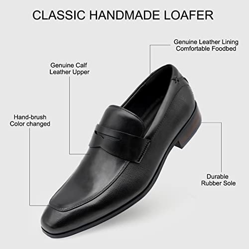 Men's Slip On Loafers Dress Shoes Oxford Classic Handmade Calf Leather #TOP3