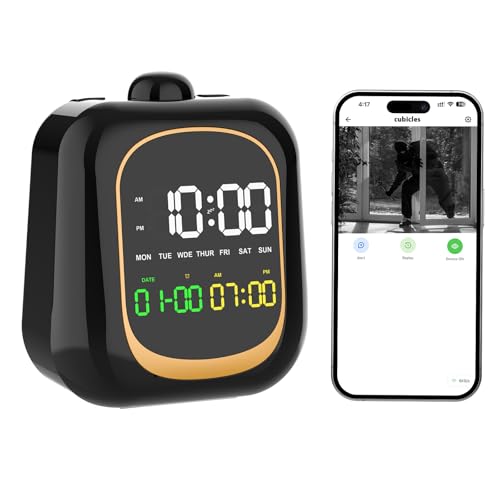 Small-ECO Hidden Camera Clock - WiFi Full HD 2K Indoor Spy Security Camera Night Vision Motion Detection Nanny 2.4G/5G WiFi Real Time Watch Live Video Nanny Cam