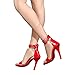 Fremego 1/6 Scale Female Shoes,Female High Heels Sandal Shoes Model Accessory for 12inch PH TBL JO UD Worldbox Action Figure (Red)