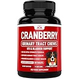 Cranberry Supplement for Dogs UTI Treatment (120 Chews) Dog Urinary Tract Support for Kidney & Bladder Health - Cranberry Relief Supplement for All Ages, Breeds & Sizes - Chicken Flavor - USA Made