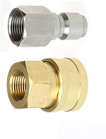 SEIWEI Daily Pressure Washer Adapter Set, Quick Connect Kit, 3/8" Male Female Thread Fitting, 5000 PSI