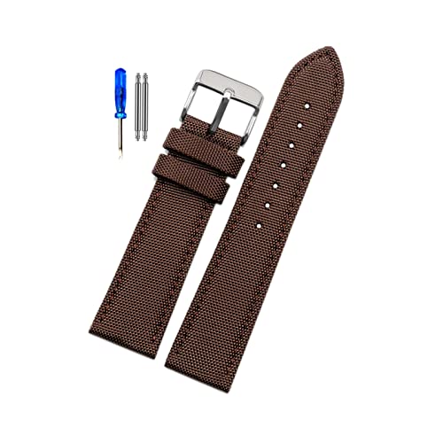 [QOCMDWHBZ] 18/20/22/23/24mm sobN/fvCgobN X|[ciCEHb`Xgbv NH[cEHb` @Bvp(Brown Silver,18mm)