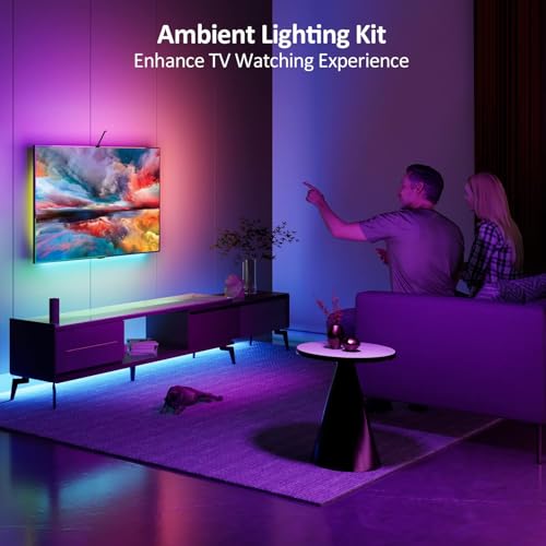 Luces LED para TV HRDJ 16.4FT 65 pulgadas RGB con control remoto miniatura 7