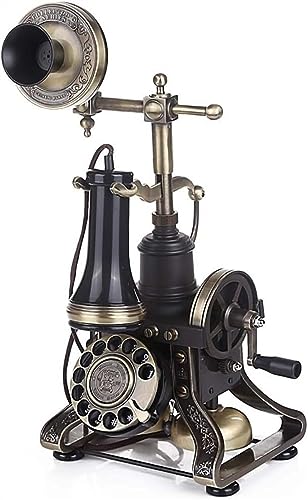 Téléphone fixe rétro ELzEy en résine, le cadeau vintage idéal pour passionnés d'histoire