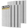 TONOR 8 Pack Large Acoustic Panels,47.2" X 23.6" X 0.35" Acoustical Wall Panel, Self-Adhesive Sound Proof Panels, Decorative Soundproof Wall Panels for Echo Absorption for Home Studio Office, Grey