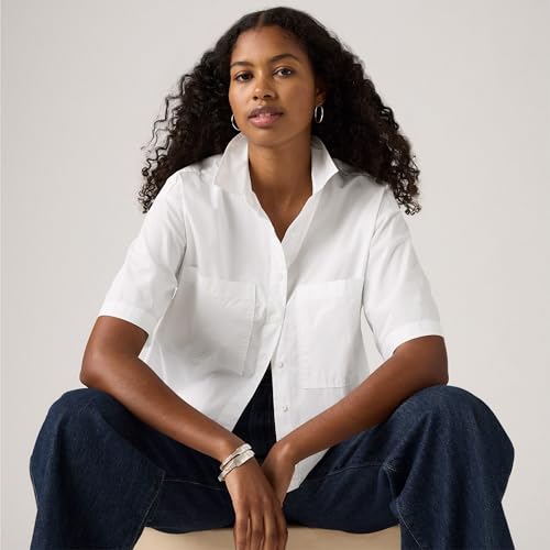 Harlie Ss Cropped Shirt Bright White – Ansicht 3