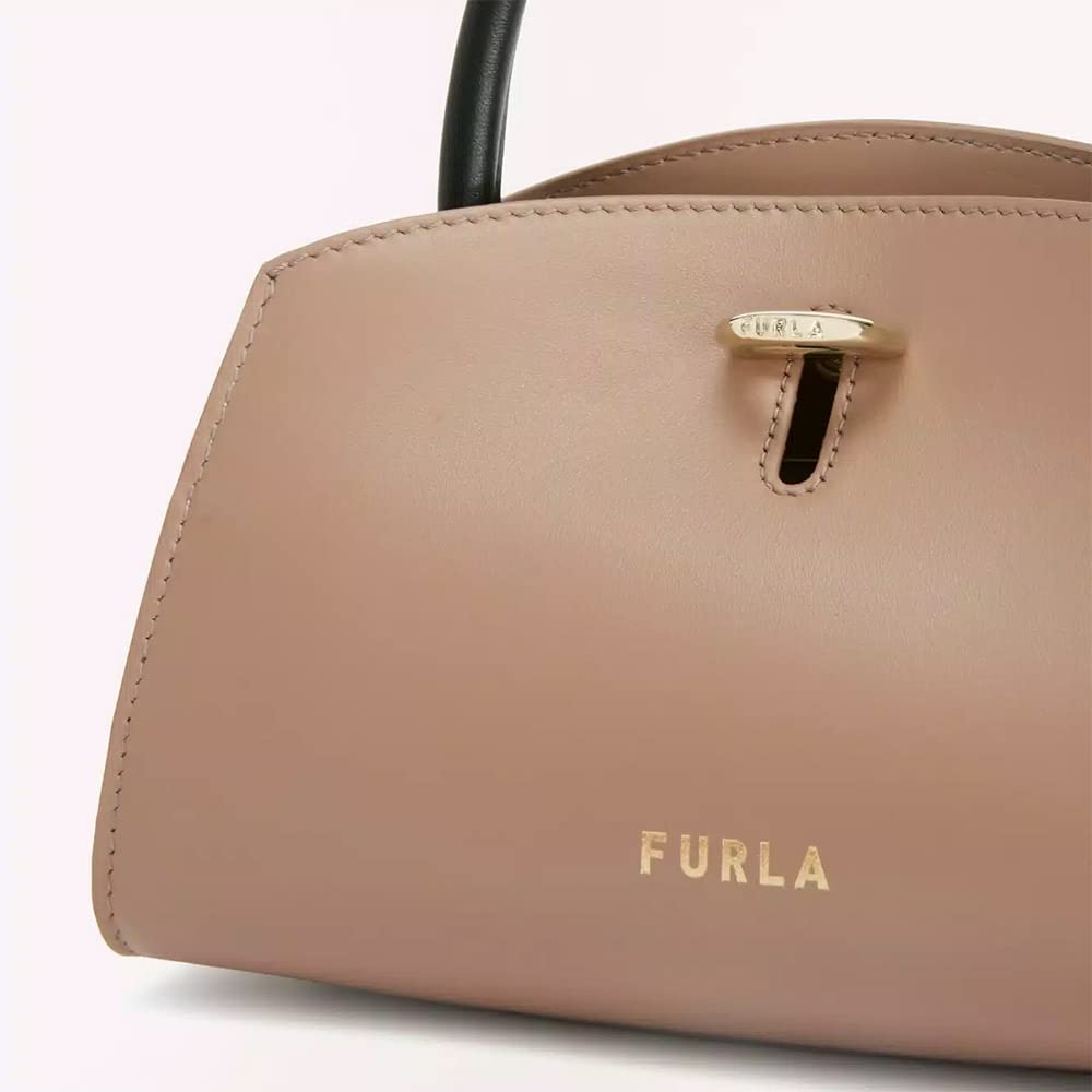 ☆FURLA☆ GENESI Mini 2wayバッグ GREIGE×MARSHMALLOW×NERO♪ ☆FURLA☆ GENESI Mini 2wayバッグ GREIGE×MARSHMALLOW×NERO