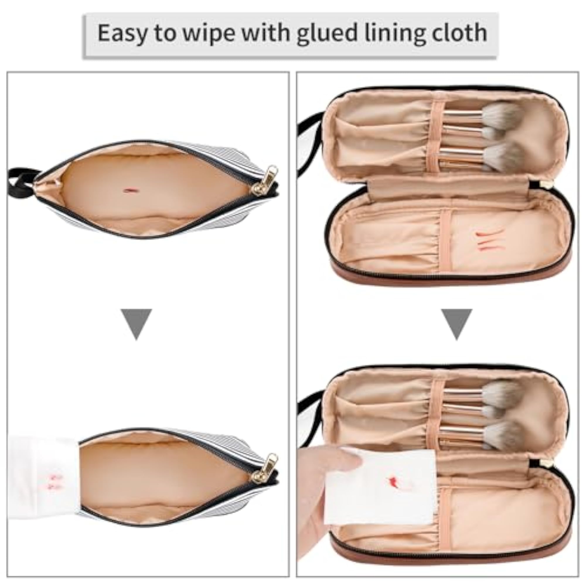 Makeup Organizer Bag for Women, Travel Cosmetic Pouch