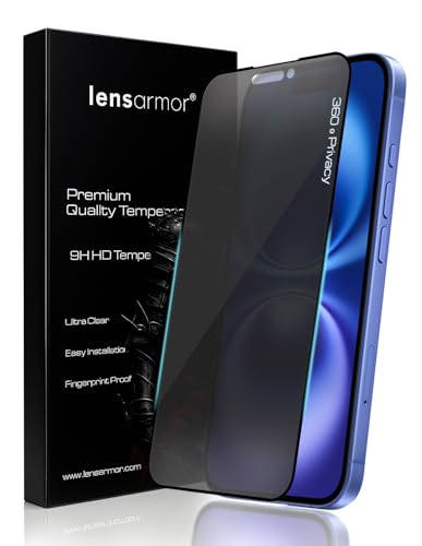 Image of Lensarmor Military Grade 360 Degree Privacy Tempered Glass for iPhone 15 & iPhone 16 - Anti-Spy Screen Protector with Accessories Kit, Shatterproof & Scratch Resistant Screen Guard (6.1 inch)