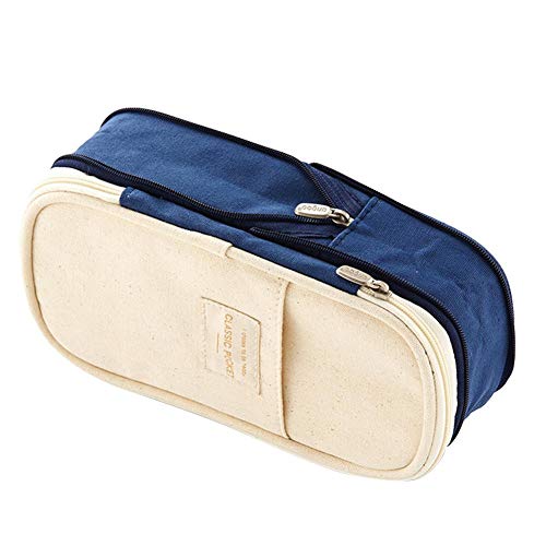 Preisvergleich Produktbild Mäppchen,große Kapazität Federmäppchen Stifthalter Praktische Studenten Schreibwaren mit Reißverschlüssen Langlebig , Kosmetiktasche Tasche Stiftetasche Griff Federtasche für Schule & Büro Mädchen