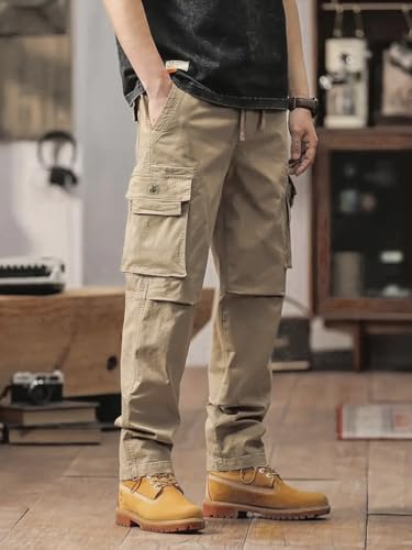 Image of TAGAS Men's Cotton Cargo Pants | Men Cargo Jogger Pant | Slim Fit Track Pants with Side Pockets | Stylish Streetwear Lower for Gym, Casual & Travel